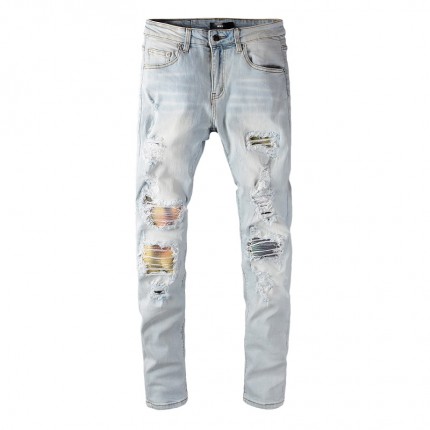 Amiri Banana Leaves Animation Jean Super Light Indigo 