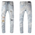 Amiri Banana Leaves Animation Jean Super Light Indigo 