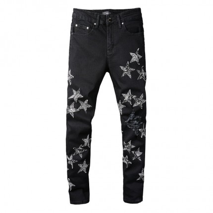 Amiri Bandana Star Jean Clay Black