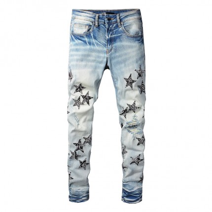 Amiri Bandana Star Jean Clay Indigo