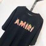 Amiri Black Flame Logo T-Shirt