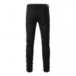 Amiri Camo Bones Jean Black Color