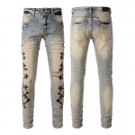 Amiri Camo Bones Jean Clay Indigo