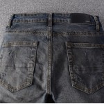 Amiri cashmere patch jean rough indigo