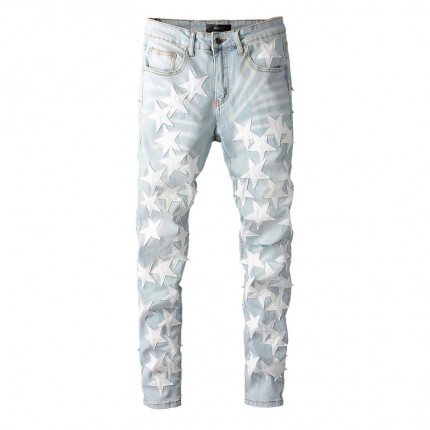 Amiri x Chemist leather stars jeans