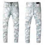 Amiri x Chemist leather stars jeans