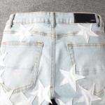 Amiri x Chemist leather stars jeans