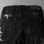 Amiri x Chemist leather stars jeans black