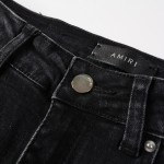 Amiri x Chemist leather stars jeans black / orange