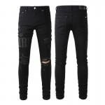 Amiri Core Applique Jean Clay Black