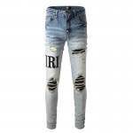 Amiri Denim Applique Logo Jean Clay Indigo