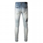 Amiri Denim Applique Logo Jean Clay Indigo