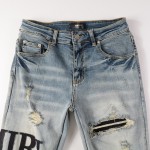 Amiri Denim Applique Logo Jean Clay Indigo