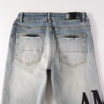 Amiri Denim Applique Logo Jean Clay Indigo