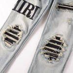 Amiri Denim Applique Logo Jean Clay Indigo