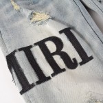 Amiri Denim Applique Logo Jean Clay Indigo