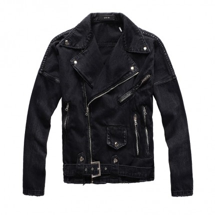 Amiri Denim Zipper Jacket Black