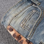 Amiri Leopard Half Track Broken Denim Classic Indigo