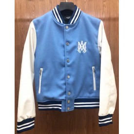 Amiri Letterman Varsity Bomber Jacket Blue