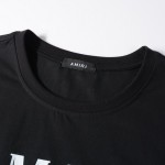 Amiri Logo-print Paint-effect Cotton-jersey T-shirt Black