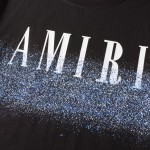 Amiri Logo-print Paint-effect Cotton-jersey T-shirt Black