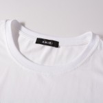 Amiri Logo-print Paint-effect Cotton-jersey T-shirt White