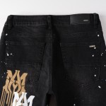 Amiri Ma Stencil Jeans Black