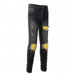 Amiri MX1 Jean Black / Yellow