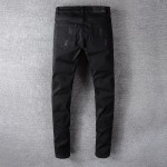 Amiri Mx1 Leather Patch Jean Black