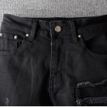 Amiri Mx1 Leather Patch Jean Black