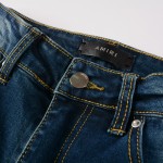 Amiri Old English Logo Jean Clay Blue