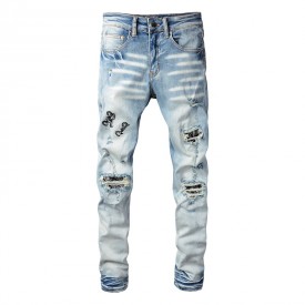 Replica Amiri Old English Logo Jean