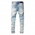 Amiri Old English Logo Jean Clay Indigo