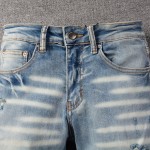 Amiri Old English Logo Jean Clay Indigo