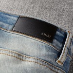 Amiri Old English Logo Jean Clay Indigo