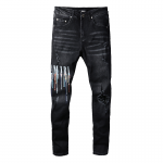 Amiri Paint Drip Core Logo Jean Aged Black