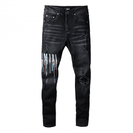 Replica Amiri paint logo jeans