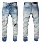 Amiri Paint Drip Core Logo Jean Aged Blue