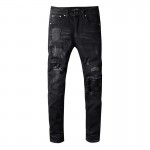 Amiri painter military patch jean rough black