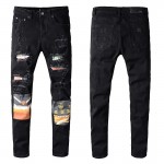 Amiri Scarves Art Patch Jean Original Black 