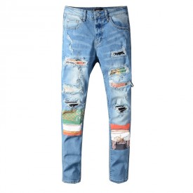 Replica Amiri Scarves Art Patch Jean