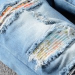 Amiri Scarves Art Patch Jean Original Indigo 