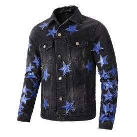 Amiri Chemist Star Trucker Jacket Black / Blue