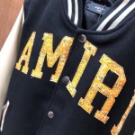 AMIRI Vintage Applique Varsity Jacket Black