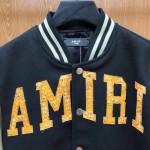 AMIRI Vintage Applique Varsity Jacket Black