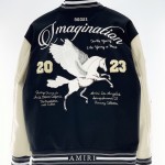 Amiri Vintage Patch Varsity Bomber Jacket Black