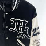 Amiri Vintage Patch Varsity Bomber Jacket Black