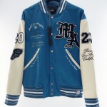 Amiri Vintage Patch Varsity Bomber Jacket Blue