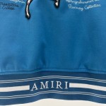 Amiri Vintage Patch Varsity Bomber Jacket Blue