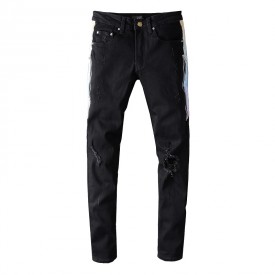 Amiri Watercolor Half Track Jean Black